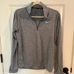 Nike x Peloton dryfit Heather Gray Quarter-Zip Top
